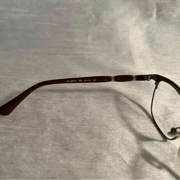 VOGUE VO3987B 986 Eyeglasses Frame 5216135 Burgundy/gold Rhinestones Grannycore - Picture 4 of 7